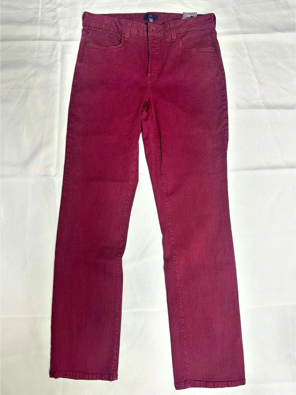 NYDJ Marilyn Straight Jeans Straight Leg Jeans in Deep Rose Size 8 Like New